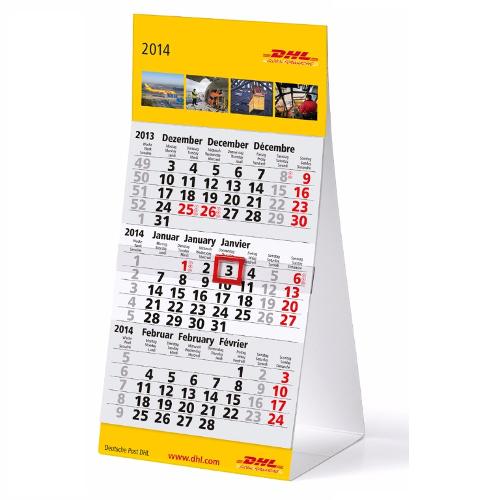 Tischkalender aus Karton 3 Monatskalender
