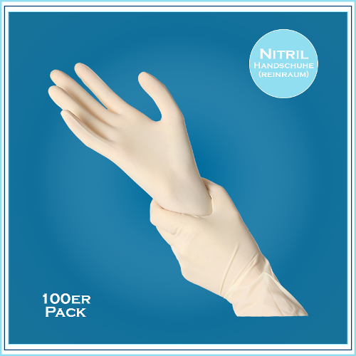 Med. Handschuhe, Nitrile, Weiß (Reinraum)