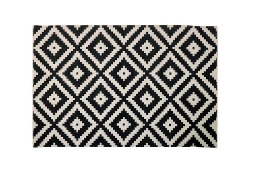 Teppich, weiß-schwarz in verschiedenen Größen erhältlich