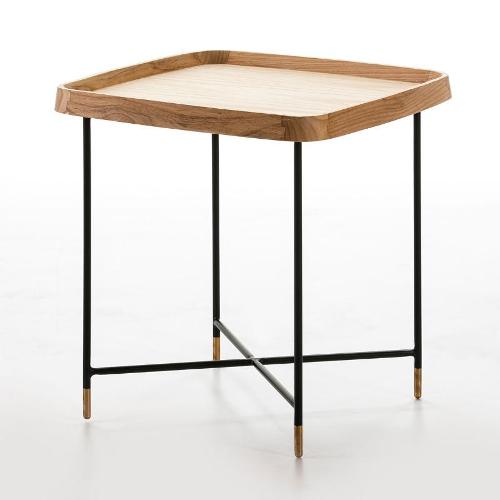 Hilfstisch 50x50x53 Holz/metall Schwarz/golden - Niedrige Tische