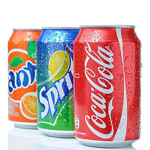 Erfrischungsgetränke Coca Cola, Sprite, Fanta, 7Up