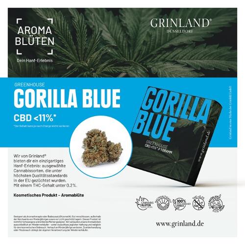 GORILLA BLUE Greenhouse - CBD <11% - Aromablüten