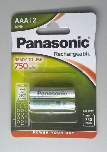 Panasonic NiMH-Akku AAA/Micro 750mAh DECT, B2