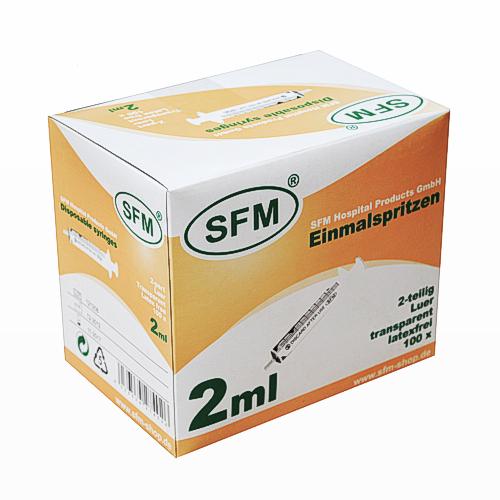 SFM Einmalspritzen, 2ml, 2-teilig, latexfrei, (100St.)