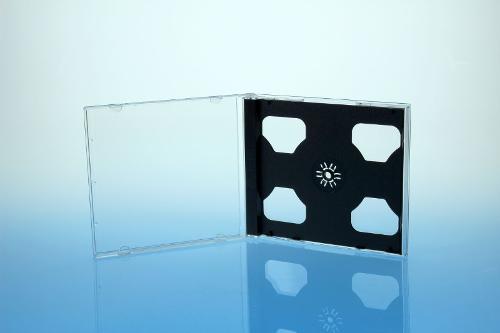 CD Jewelcase für 2 Discs - montiert mit schwarzem Tray