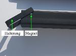   Gabelverlängerung 2000 mm für Gabelstapler mit Magnethalterung 130 x 50 mm