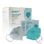 BSWAY® 20X FFP3 Atemschutzmaske Einzelverpackt CE1463 ohne Ventil Grün