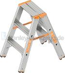 Layher Topic 1043 Aluminium Stufen Stehleiter - 2 x 3 Stufen