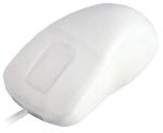Hygiene PC-Maus AK-PMH1OS-US-W weiße silikonummantelte 2-Tasten-Maus mit Scroll Wheel Sensor