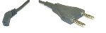 HF-Kabel Bipolar (US-Rundpin-Pinzettenstecker gewinkelt / Erbe-EMC-Stecker)