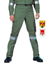 Einsatzhose X1T 6 Taschen FIRESHIELD® grün KS-03