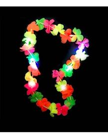Hawaii-Halskette Leuchtend Mehrfarbig - Blumen Fluo UV