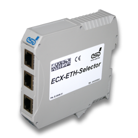 EtherCAT®- / Ethernet-Selector für zwei Master oder Netzwerke (ECX-ETH-Selector)