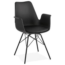 Industriedesignstuhl Mit Orchis Armlehnen Aus Polypropylen (schwarz) - Stühle