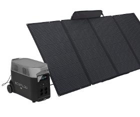 EcoFlow Solargenerator DELTA Pro + 400 W Solarpanel. 3600 Wh Kapazität. Für Outdoor, Camping und auf die Reise.