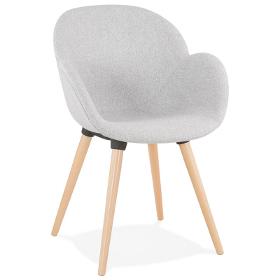 Lena Skandinavischen Stil Design Stuhl Aus Stoff (hellgrau) - Stühle