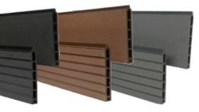 WPC Zaun / Sichtschutz / Steckzaun, 20 x 150 x 1800 mm, Einfaches Modulares Zaunsystem in braun, anthrazit oder grau (Se