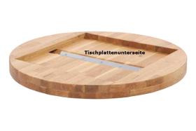 Massivholz-Tischplatten Buche, rund, Rand 36 mm