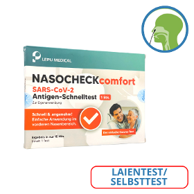 LEPU NASOCHECK comfort SARS-CoV-2 Antigen Laien-Schnelltest – 1 Stück