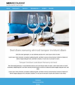 Website Template für ein Restaurant 'Blue'