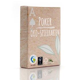 Öko Poker Kartenspiel, nachhaltig + ökologisch, Pokerkarten aus Spielkarten Karton für die Umwelt