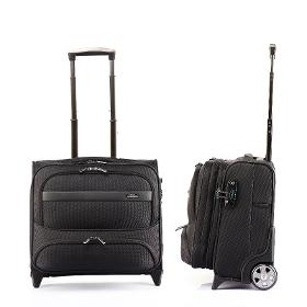 Verage® Elite Trolley Schwarz Koffer Suitcase Reisekoffer  Kabinentrolley Pilotenkoffer mit Teflon Beschichtung