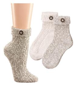 Umschlag-Socken mit Trachtenknopf