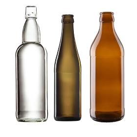 Hochwertige Glasflaschen mit unterschiedlichem Fassungsvermö