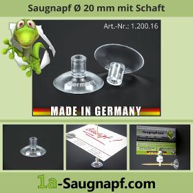 Saugnapf 20 mm Schaft-Vertikalbohrung | Saugnäpfe | als Pfeilspitze
