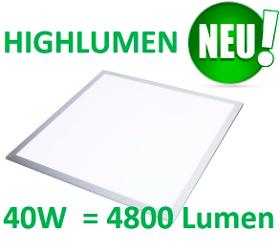 LED Panel 62x62cm HIGHLUMEN 40W 4800Lm K3000-4000-6000...