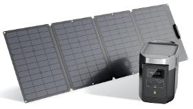 EcoFlow Solargenerator DELTA + 110 W tragbare Solarpanel. 1260 Wh. Ideal für Strom ausfälle, Reise,Camping, Wohnmobil.