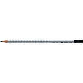Faber-Castell Graphit-Bleistift mit Radierer Silber