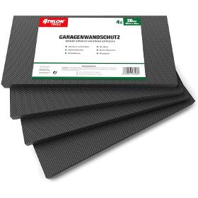 ATHLON TOOLS 4x MaxProtect Premium Garagen-Wandschutz selbstklebend - je 40 x 20 x 2,0 cm  - schwarz
