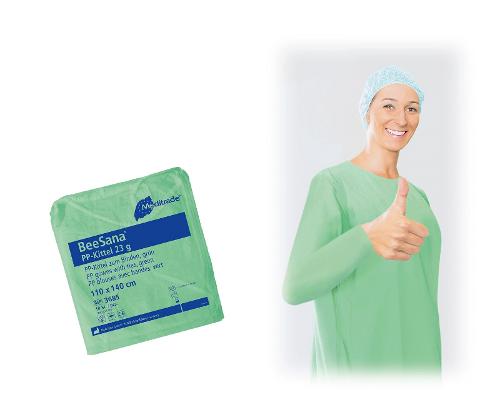 BeeSana® PP-Kittel, Schutzmantel mit Gummibändern