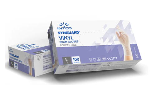 INTCO Synguard Vinyl Exam Gloves Powder Free